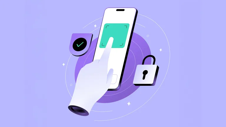 illustration of hand unlocking a phone