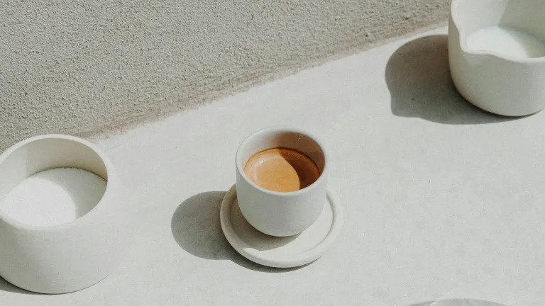 coffee cup in the sun