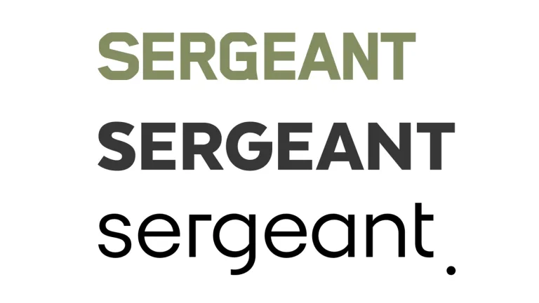 showing process of Sergeant Logo