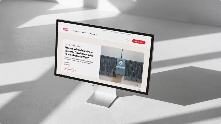 Avenir Suisse-Website als Mockup