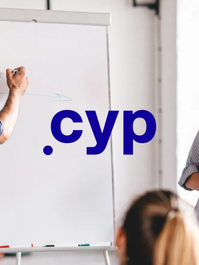 cyp logo on image of man and woman writing on whiteboard