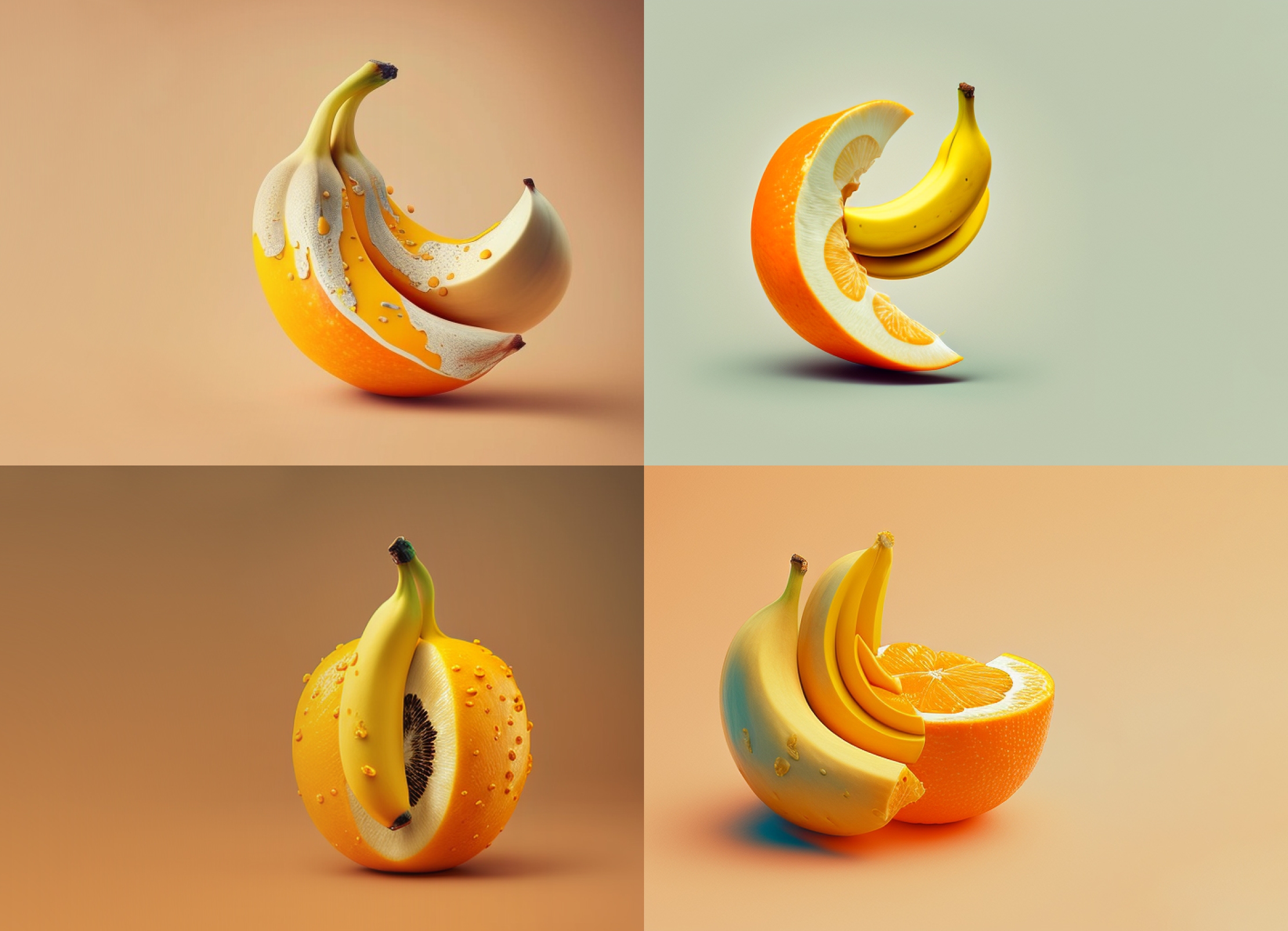 banana mixed with orange